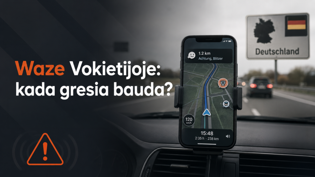 Waze Vokietijoje: kada gresia bauda vairuotojams?